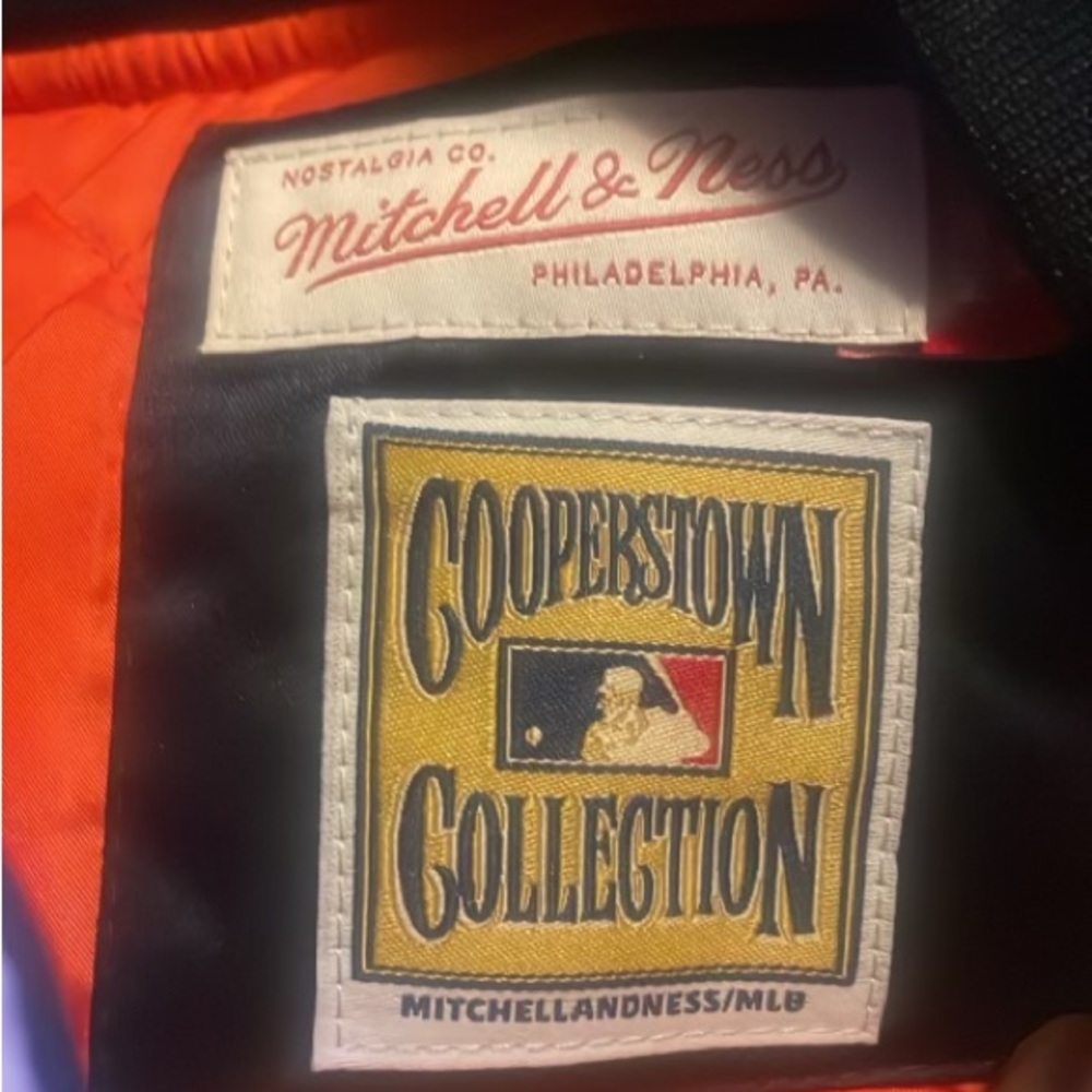 Rare Mitchell & Ness Houston Astros Satin Special Script Snap Up Jacket - Picture 5 of 7